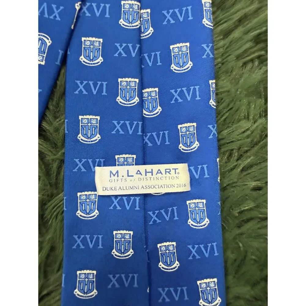 M. Lahart Duke Alumni Association 2016 Blue Patterned Necktie Men's Tie